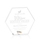 Polaris Hexagon Gold Polygon Acrylic Award