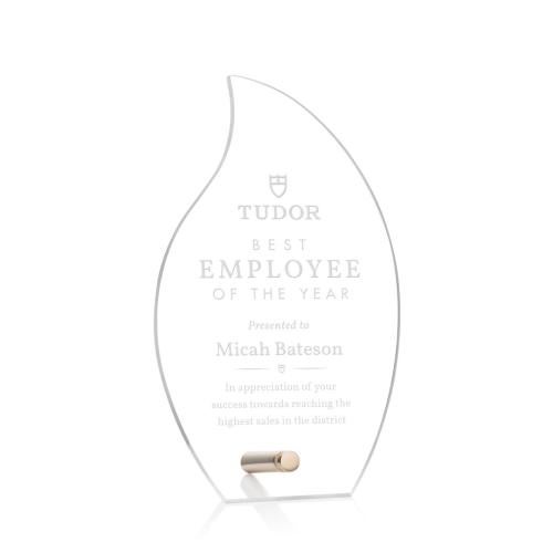 Awards and Trophies - Acrylic Awards - Polaris Gold Flame Acrylic Award