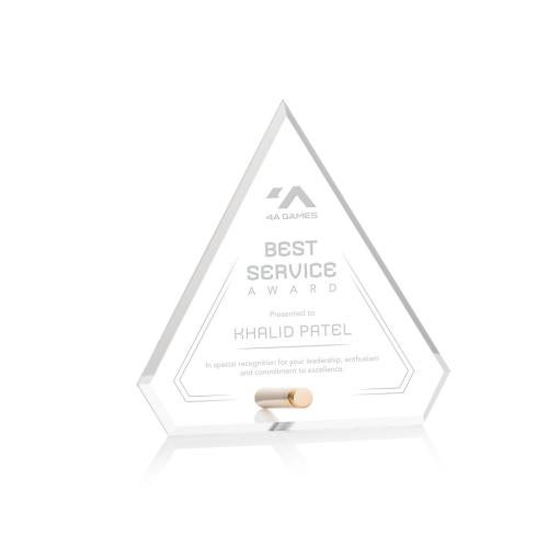 Awards and Trophies - Acrylic Awards - Polaris Gold Diamond Acrylic Award