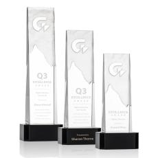 Employee Gifts - Rushmore Black on Base Towers Crystal Award