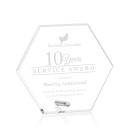 Polaris Hexagon Silver Polygon Acrylic Award
