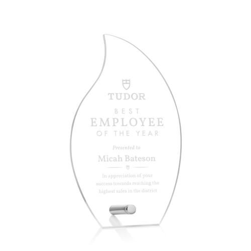 Awards and Trophies - Acrylic Awards - Polaris Silver Flame Acrylic Award