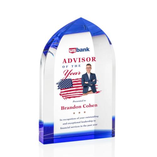 Awards and Trophies - Crystal Awards - Strobel Full Color Peaks Crystal Award