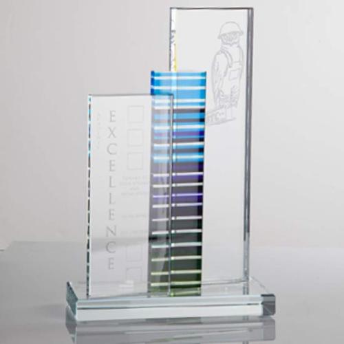Awards and Trophies - Crystal Awards - Glass Awards - Art Glass Awards - Strata Artglass/Starfire      Peaks Glass Award