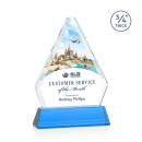 Fyreside Full Color Sky Blue on Newhaven Diamond Crystal Award