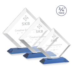 Employee Gifts - Belaire Sky Blue Diamond Crystal Award