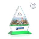 Fyreside Full Color Green Diamond Crystal Award