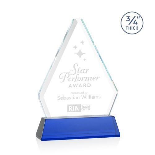 Awards and Trophies - Crystal Awards - Fyreside Blue on Newhaven Diamond Crystal Award