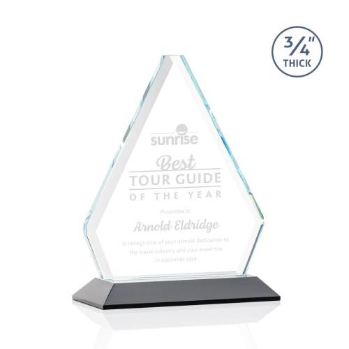 Awards and Trophies - Crystal Awards - Fyreside Black Diamond Crystal Award