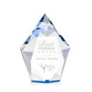 Devron Blue Polygon Crystal Award