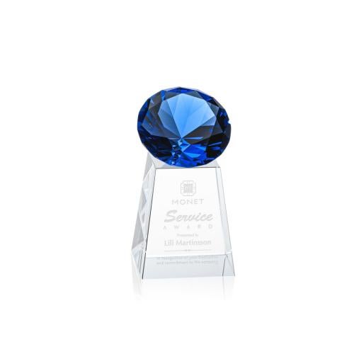 Awards and Trophies - Crystal Awards - Celestina Gemstone Sapphire Crystal Award