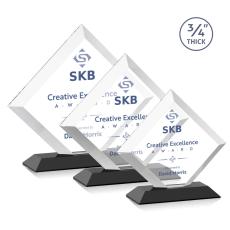 Employee Gifts - Belaire Full Color Black Diamond Crystal Award