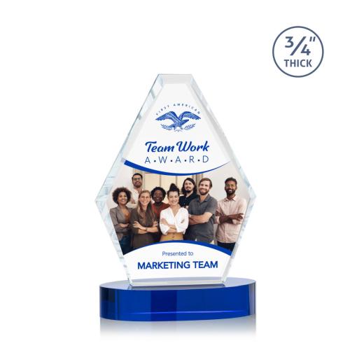 Awards and Trophies - Crystal Awards - Sloane Full Color Polygon Crystal Award