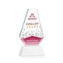 Kingsley Full Color White on Newhaven Base Polygon Crystal Award