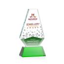 Kingsley Full Color Green Polygon Crystal Award