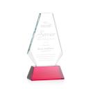 Kingsley Red on Newhaven Base Polygon Crystal Award