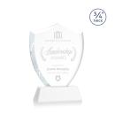 Scudo Shield White on Newhaven Unique Crystal Award