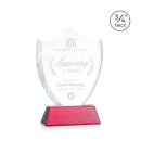 Scudo Shield Red on Newhaven Unique Crystal Award