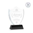 Scudo Shield Black on Newhaven Unique Crystal Award