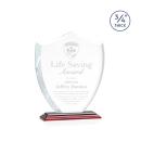 Scudo Shield Rosewood Unique Crystal Award
