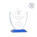 Scudo Shield Blue Unique Crystal Award