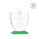 Scudo Shield Green Unique Crystal Award