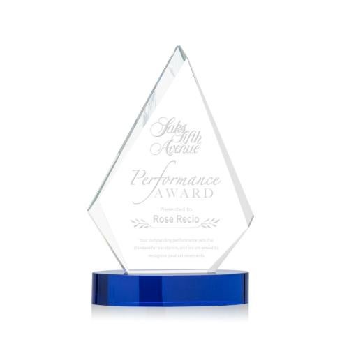 Awards and Trophies - Crystal Awards - Sarasota Blue Diamond Crystal Award