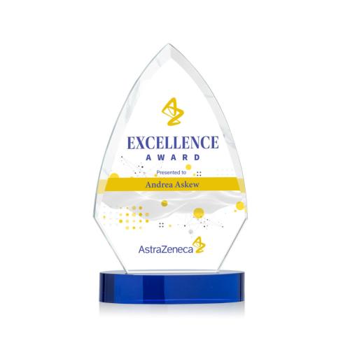 Awards and Trophies - Crystal Awards - Idaho Full Color Blue Peaks Crystal Award