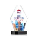 Redding Full Color Black Polygon Crystal Award