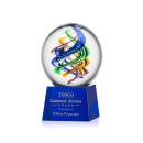 Galileo Blue on Robson Base Globe Glass Award