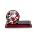 Fantasia Globe on Rosewood Base Glass Award