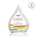 Dover Full Color Clear Tear Drop Acrylic Award