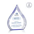 Dover Full Color Blue Tear Drop Acrylic Award