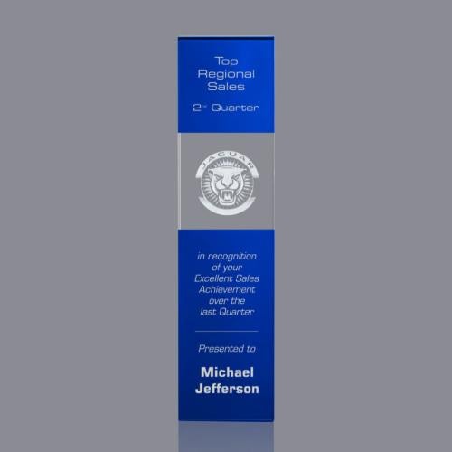 Awards and Trophies - Crystal Awards - Araceli Tower 3D Blue Towers Crystal Award