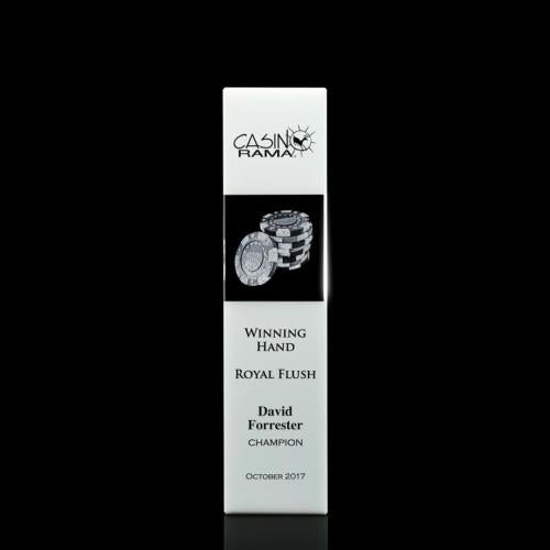 Awards and Trophies - Crystal Awards - Araceli Tower 3D White Towers Crystal Award