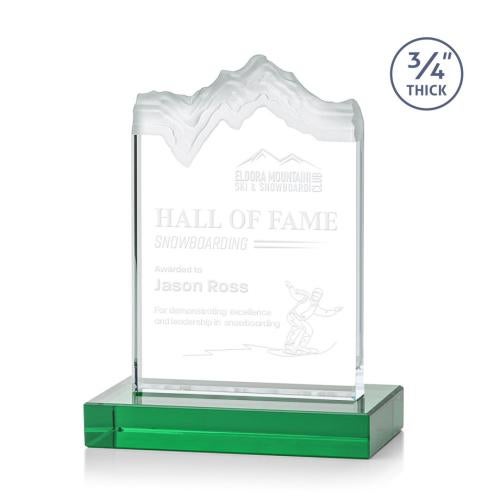 Awards and Trophies - Crystal Awards - Kilimanjaro Green Peaks Crystal Award