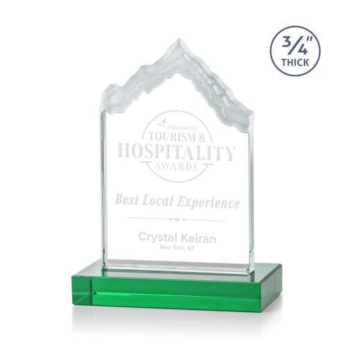 Awards and Trophies - Crystal Awards - McKinley Green Peaks Crystal Award