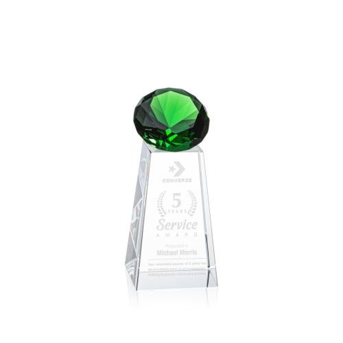 Awards and Trophies - Crystal Awards - Novita Emerald Crystal Award