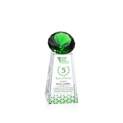 Awards and Trophies - Crystal Awards - Novita Full Color Emerald Crystal Award
