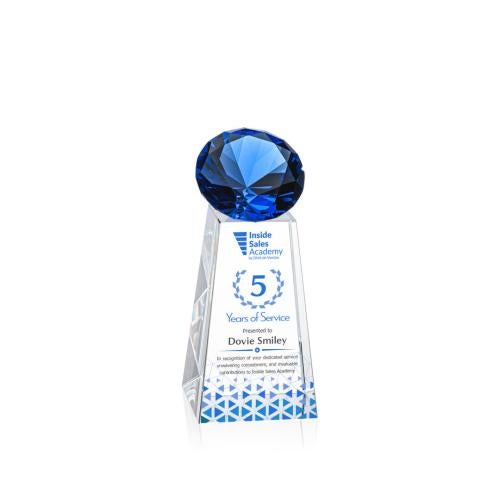 Awards and Trophies - Crystal Awards - Novita Full Color Sapphire Crystal Award