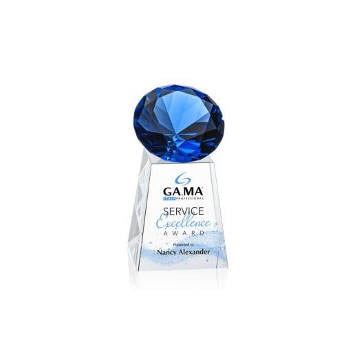 Awards and Trophies - Crystal Awards - Celestina Full Color Sapphire Crystal Award