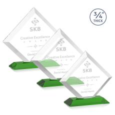 Belaire Green Diamond Crystal Award - Crystal Awards