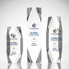 Delta Full Color Towers Crystal Award - Full Color Imprint