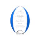 Lincoln Blue Tear Drop Crystal Award