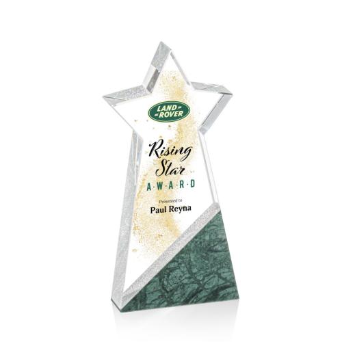Awards and Trophies - Crystal Awards - Taunton Full Color Star Crystal Award