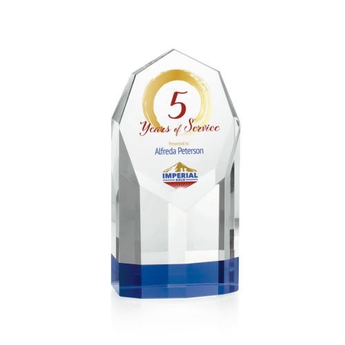 Awards and Trophies - Crystal Awards - Rosseau Full Color Polygon Crystal Award