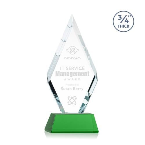 Awards and Trophies - Crystal Awards - Richmond Green on Newhaven Base Diamond Crystal Award