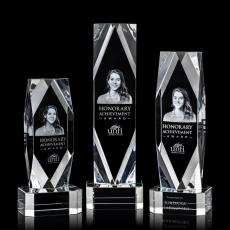 Delta 3D Clear on Base Towers Crystal Award - Awards and Trophies