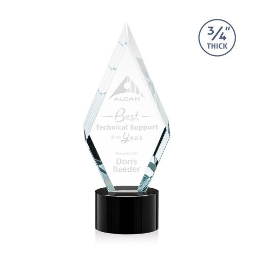 Awards and Trophies - Crystal Awards - Richmond Black on Marvel Base Diamond Crystal Award