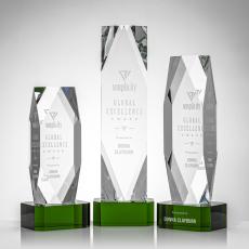 Delta  Green on Base Towers Crystal Award - Awards and Trophies